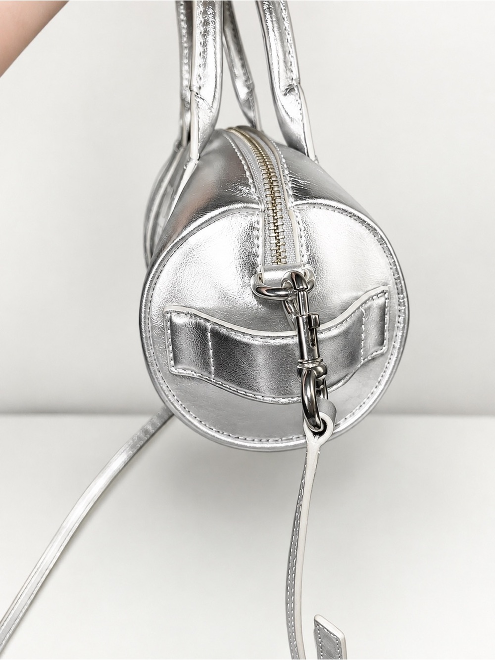Marc Jacobs Metallic Silver The Duffle Mini Crossbody - Picture 3 of 3